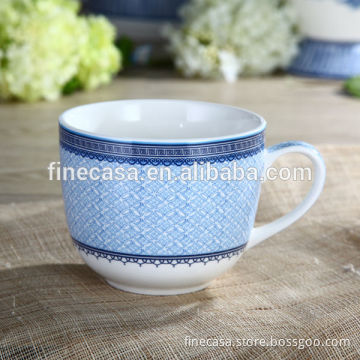 600CC Elegant Style Ceramic Soup Mug in Color Box